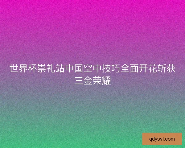 世界杯崇礼站中国空中技巧全面开花斩获三金荣耀